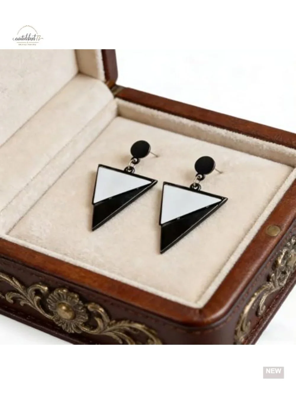 Lightweight Triangular Dangle Earrings Acrylic Resin Statement Jewelry